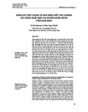 Đánh giá trữ lượng và khả năng hấp thụ carbon của rừng ngập mặn tại huyện Nghĩa Hưng tỉnh Nam Định