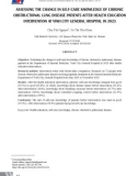 Đánh giá sự thay đổi kiến thức tự chăm sóc của người bệnh phổi tắc nghẽn mạn tính sau can thiệp giáo dục sức khỏe tại Bệnh viện Đa khoa thành phố Vinh năm 2023