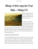 Hùng vĩ thảo nguyên Trại Hãn – Mông Cổ