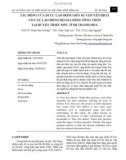 Tác động của di cư lao động đến sự chuyển dịch cơ cấu lao động hộ gia đình nông thôn tại huyện Triệu Sơn, tỉnh Thanh Hóa