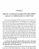 Cộng đồng ASEAN - Những vấn đề đặt ra và bối cảnh tác động: Phần 2