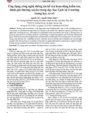 Ứng dụng công nghệ thông tin hỗ trợ hoạt động kiểm tra, đánh giá thường xuyên trong dạy học Lịch sử ở trường trung học cơ sở