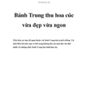 Bánh Trung thu hoa cúc vừa đẹp vừa ngon