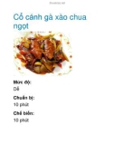 Cổ cánh gà xào chua ngọt