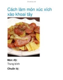 Cách làm món xúc xích xào khoai tây