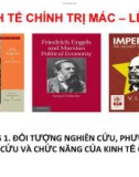 Bài giảng Kinh tế chính trị Mác-Lênin: Chương 1 - Trương Thị Thùy Dung