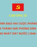 Bài giảng Lịch sử Đảng Cộng sản Việt Nam: Chương 2 - ThS. Lê Văn Dũng