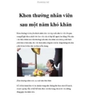 Khen thưởng nhân viên sau một năm khó khăn