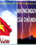 Bài giảng Nguyên lý cơ bản của chủ nghĩa Mác-Lênin - TS. Bùi Quang Xuân