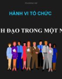 HÀNH VI TỔ CHỨC LÃNH ĐẠO TRONG MỘT NHÓM