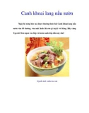 Canh khoai lang nấu sườn