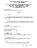 Đề thi tốt nghiệp cao đẳng nghề khóa 3 (2009-2012) - Nghề: Quản trị doanh nghiệp vừa và nhỏ - Môn thi: Lý thuyết chuyên môn nghề - Mã đề thi: QTDNVVN-LT31