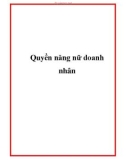 Quyền năng nữ doanh nhân