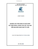 Luận văn Thạc sĩ Quản lý năng lượng: Nghiên cứu tiềm năng và giải pháp tiết kiệm năng lượng cho các tòa nhà cao tầng trên địa bàn Quận Nam Từ Liêm