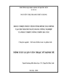 Tóm tắt Luận văn Thạc sĩ Kế toán: Hoàn thiện phân tích tình hình tài chính tại chi nhánh Ngân hàng nông nghiệp và Phát triển Nông thôn Hà Tây