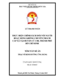 Tóm tắt Luận văn Thạc sĩ Quản lý công: Thực hiện chính sách đối với người hoạt động không chuyên trách cấp xã tại huyện Củ Chi, Thành phố Hồ Chí Minh