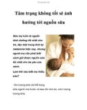 Tâm trạng không tốt sẽ ảnh hưởng tới nguồn sữa