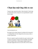 Chọn lựa một ông chủ ra sao