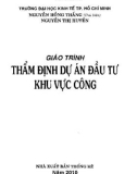 Thẩm định dự án đầu tư khu vực công: Phần 1