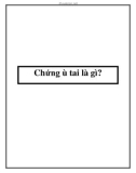 Chứng ù tai là gì?