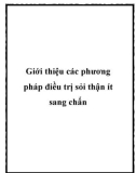 Giới thiệu các phương pháp điều trị sỏi thận ít sang chấn