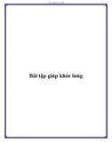 Bài tập giúp khỏe lưng