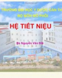 Bài giảng Hệ tiết niệu - Nguyễn Văn Đối