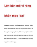 Lên bàn mổ vì răng khôn mọc 'dại'