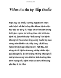 Viêm da do tự đắp thuốc