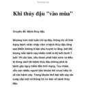 Khi thủy đậu vào mùa