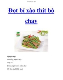 Đọt bí xào thịt bò chay