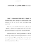 Vitamin D và bệnh tê liệt thần kinh