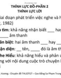 Bài giảng Thính lực đồ: Phần 2 - Thính lực lời