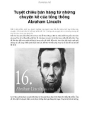 Tuyệt chiêu bán hàng từ những chuyện kể của tổng thống Abraham Lincoln