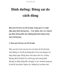 Dinh dưỡng: Đúng sai do cách dùng