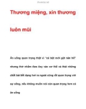 Thương miệng, xin thương luôn mũi