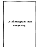 Có thể phòng ngừa Viêm xoang không?