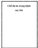 Chế độ ăn trong bệnh suy tim