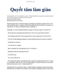 Quyết tâm làm giàu