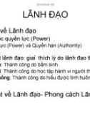 Bài giảng Tổ chức dự án - Chương 5: Lãnh đạo