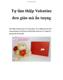 Tự làm thiệp Valentine đơn giản mà ấn tượng