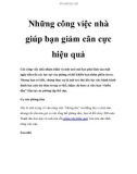 Những công việc nhà giúp bạn giảm cân cực hiệu quả