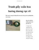 Tranh giấy xoắn hoa hướng dương rực rỡ