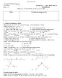 Đề kiểm tra 1 tiết Hình học lớp 6 chương 1 năm 2019-2020 - Trường THCS Diễn Nguyên