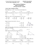Đề kiểm tra 1 tiết Hình học lớp 8 chương 3 năm 2019-2020 có đáp án - Trường TH&THCS Phù Long