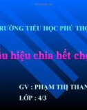 Bài giảng Toán 4 chương 3 bài 1: Dấu hiệu chia hết cho 5