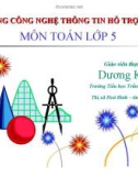 Bài giảng Toán 5 chương 3 bài 2: Diện tích hình tam giác