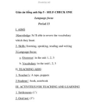 Giáo án tiếng anh lớp 5 - SELF-CHECK ONE Period 13