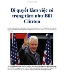 Bí quyết làm việc có trọng tâm như Bill Clinton