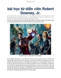 bài học từ diễn viên Robert Downey, Jr